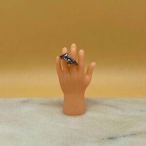 Vintage silver 925 ring heart infinity sz 8 - 00G045